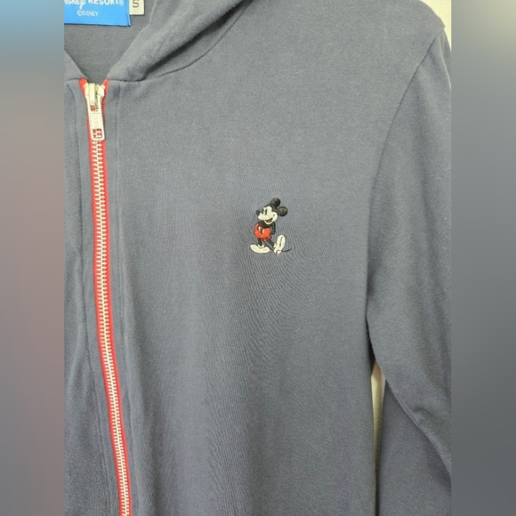 DisneyResort TokyoWomen's Gray/Blue Sweater with Embroidered Detail FullZip Smal - Picture 2 of 8